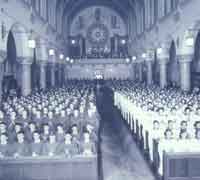 A graduation mass in the 50s