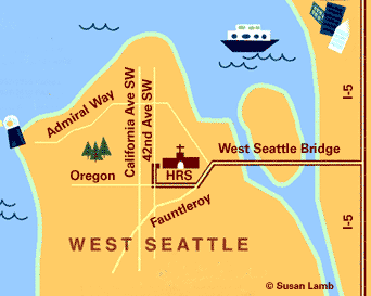 Map to Holy Rosary School